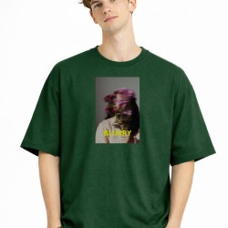 Blurry - Oversize Erkek Tişört HAKI