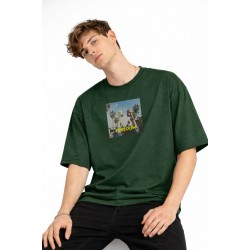Freedom - Oversize Erkek Tişört HAKI