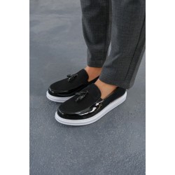 MN002 - RBT Loafer Verniciata Erkek Ayakkabı SIYAH