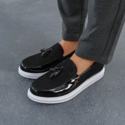 MN002 - RBT Loafer Verniciata Erkek Ayakkabı SIYAH