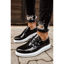 MN003 - RBT Pelle Verniciata Classica Erkek Ayakkabı SIYAH