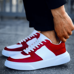 MN087 - CBT Kenton Erkek Ayakkabı KIRMIZI / BEYAZ