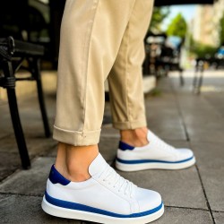 MN979 - Santoni GBT Spor Erkek Ayakkabı BEYAZ/MAVI