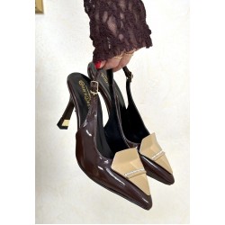 Bonwe  Kahverengi Rugan Topuklu Ayakkabı