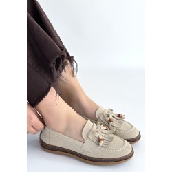 Boriy Bej Deri Tozu Süet Babet Ayakkabı