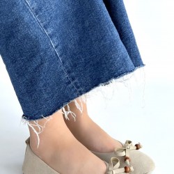 Cear Bej Deri Tozu Süet Babet Ayakkabı