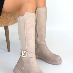 Diona Bej Nubuk Çizme