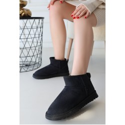 Elsa Siyah Süet Bot