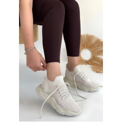 Henta Bej Triko Bağcıklı Spor Ayakkabı