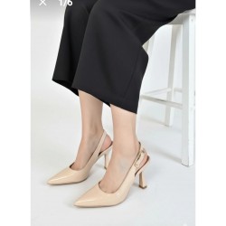 Hies Bej Rugan Topuklu Ayakkabı