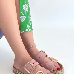 İces Pudra Nubuk Terlik