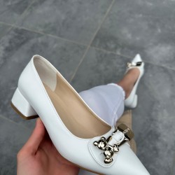 Jies Beyaz Topuklu Ayakkabı