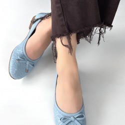 Jnues Mavi Deri Babet Ayakkabı