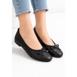 Jnues Siyah Deri Babet Ayakkabı