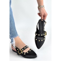 Jorwi Siyah Cilt Babet Ayakkabı