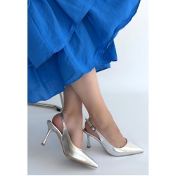 Katey Gri Rugan Topuklu Ayakkabı