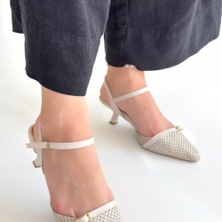 Lanna Bej Cilt Topuklu Ayakkabı