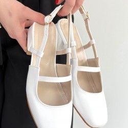 Liva Beyaz Cilt Topuklu Ayakkabı