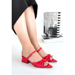 Lotta Kırmızı Cilt Topuklu Ayakkabı