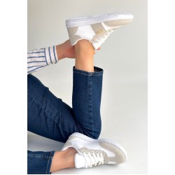 Lunga Beyaz Cilt Bağcıklı Spor Ayakkabı