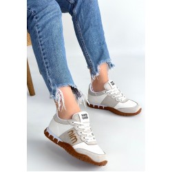 Marje Beyaz Cilt Bağcıklı Spor Ayakkabı