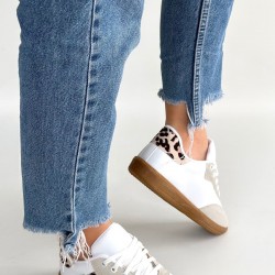 Mier Beyaz Cilt Bağcıklı Spor Ayakkabı