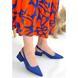 Morji Mavi Cilt Topuklu Ayakkabı