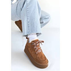 Muden Taba Süet Bağcıklı Bot