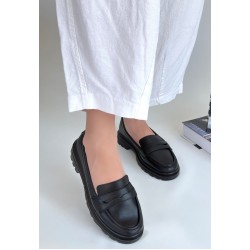 Narli Siyah Cilt Oxford Ayakkabı