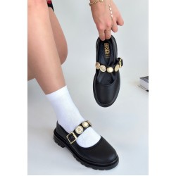 Okira Siyah Cilt Oxford Ayakkabı