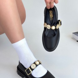 Okira Siyah Cilt Oxford Ayakkabı