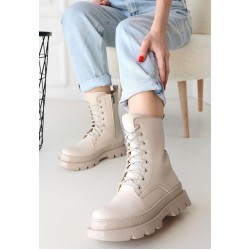 Orge Bej Cilt Bağcıklı Bot