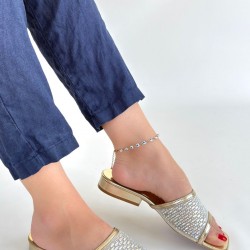 Ortu Gold Cilt İşlemeli Terlik