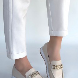 Otra Bej Cilt Babet Ayakkabı