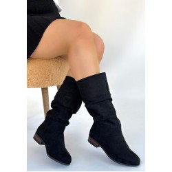 Plod Siyah Süet Çizme