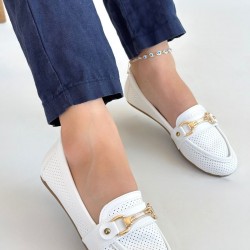 Rain Beyaz Cilt Babet Ayakkabı