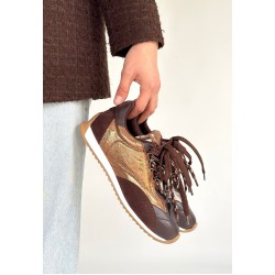 Ranu Kahverengi Cilt Paraşüt Detaylı Bağcıklı Spor Ayakkabı