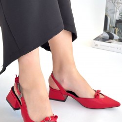 Rewat Kırmızı Cilt Topuklu Ayakkabı