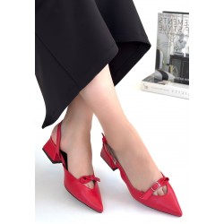 Rewat Kırmızı Cilt Topuklu Ayakkabı