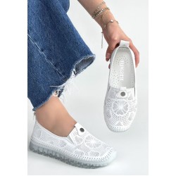 Rinna Beyaz Deri Spor Ayakkabı