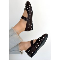 Ritta Kahverengi Cilt Kemerli Babet Ayakkabı