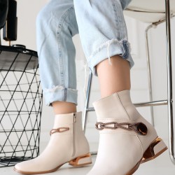 Roxani Bej Cilt Topuklu Bot