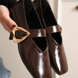 Signa Kahverengi Cilt Babet Ayakkabı