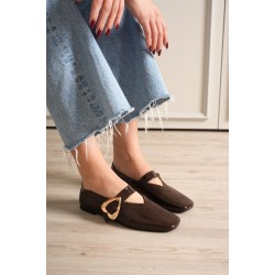 Signa Kahverengi Cilt Babet Ayakkabı