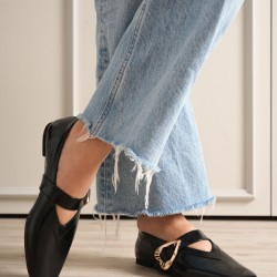 Signa Siyah Cilt Babet Ayakkabı