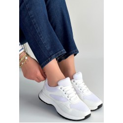 Slar Beyaz Cilt Spor Ayakkabı