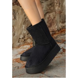 Sophia Siyah Süet Bot