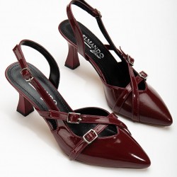 Tetti Bordo Rugan Topuklu Ayakkabı