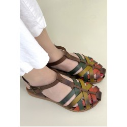 Woji Taba Deri Kemerli Sandalet