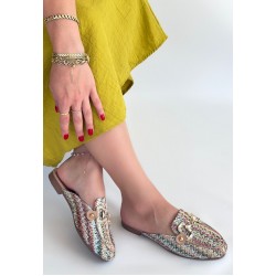 Yenda Renkli Dokumalı Terlik